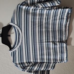 Striped Crop Top T - shirt